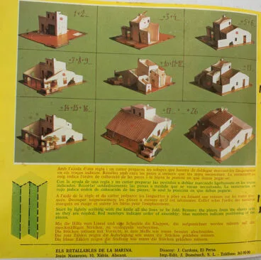 Montaje de los recortables del Riurau