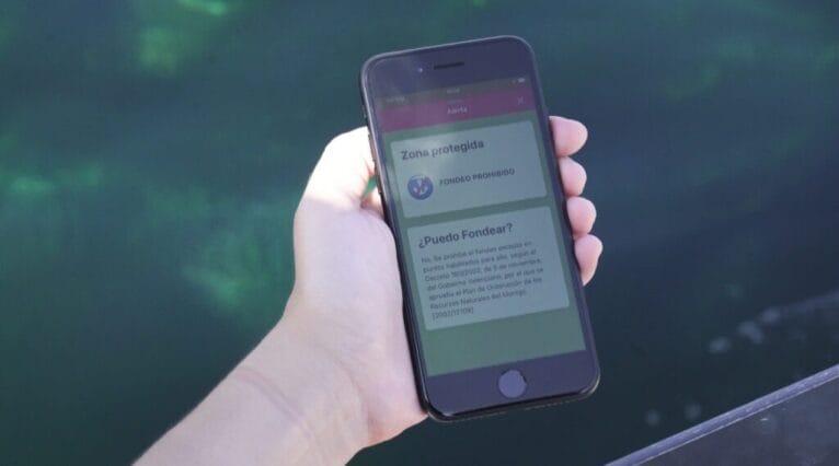 Ejemplo de notificación que manda la APP 'Projecte Posidònia'