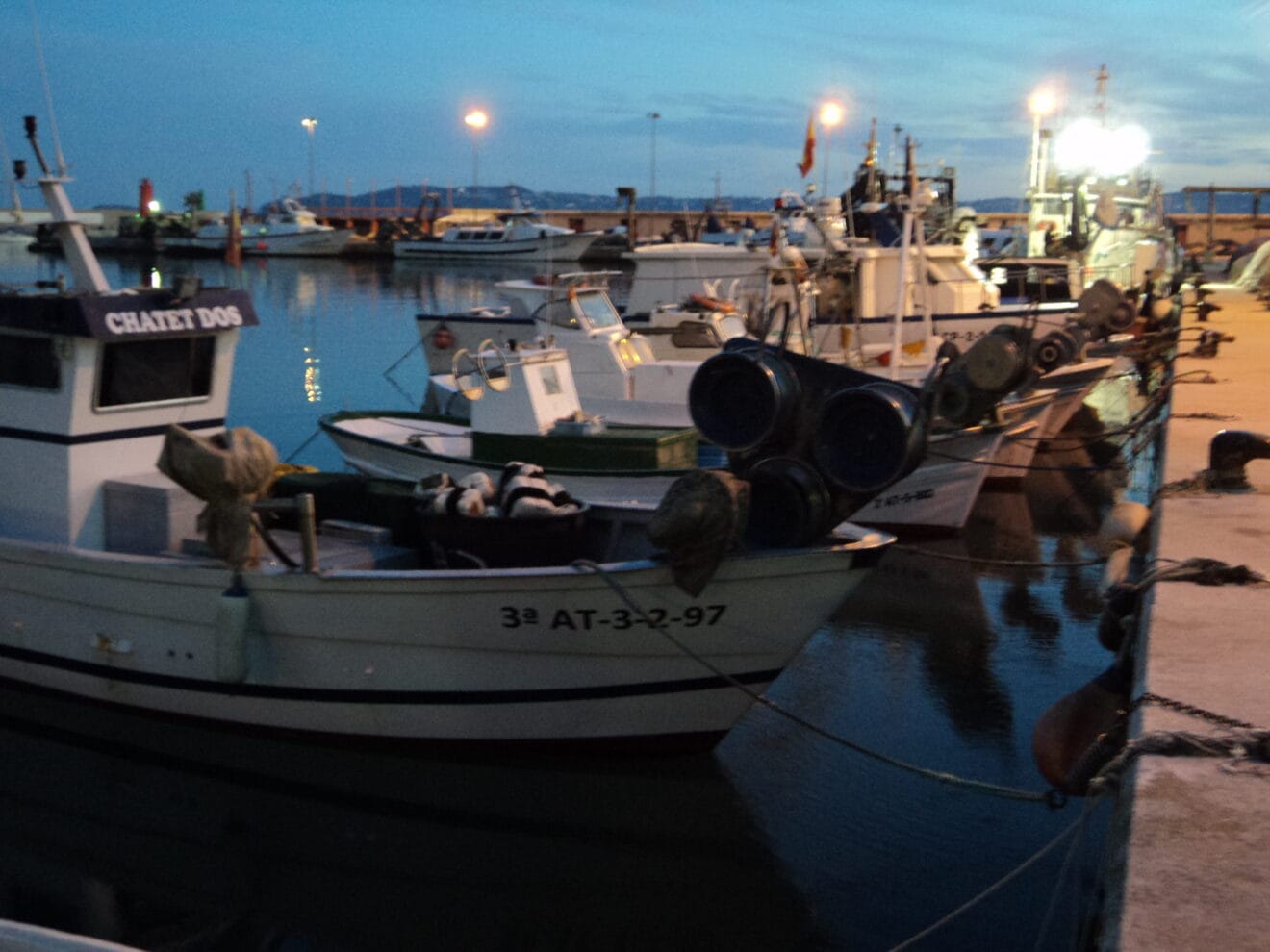 Embarcaciones de pesca artesanal en el puerto de Xàbia. Foto de Juan Codina en 2013