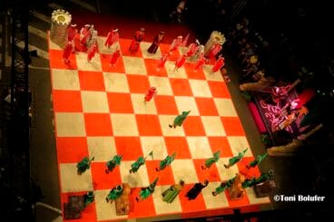 Vista del tablero del Ajedrez Viviente de Xàbia en 2022 – Toni Bolufer