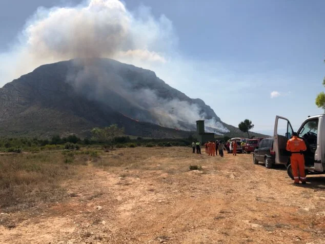 Imagen: Incendio del Montgó en 2018
