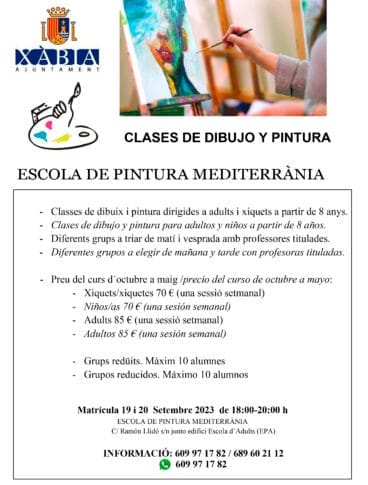 Matrícula Escuela de Pintura Mediterrànea Xàbia