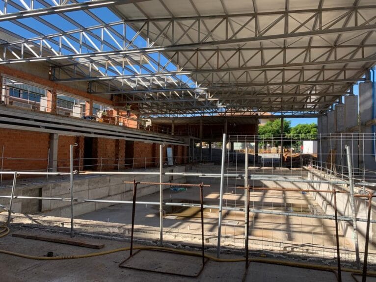 Piscina municipal de Xàbia en obras