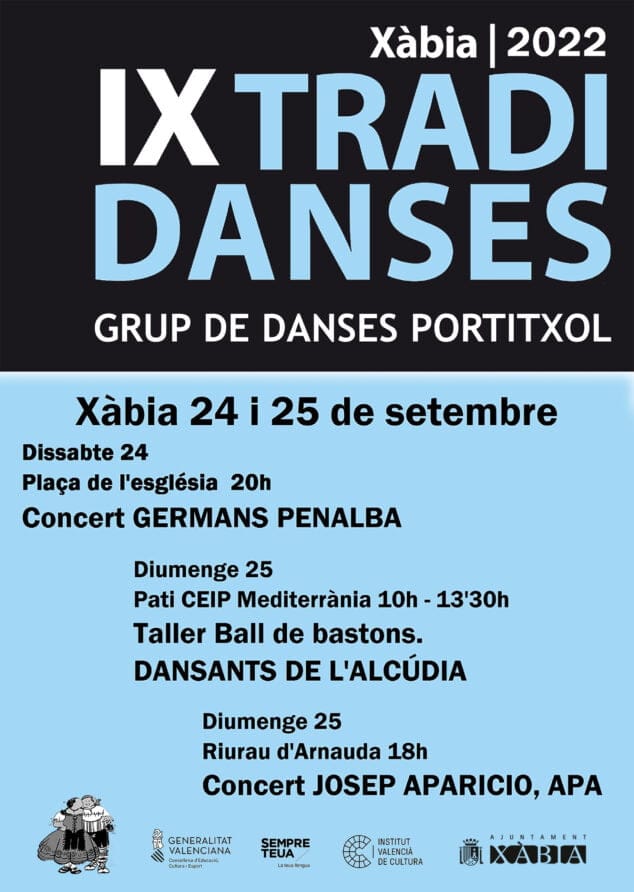 Imagen: Programación de la novena edición del Festival Tradidanses de Xàbia