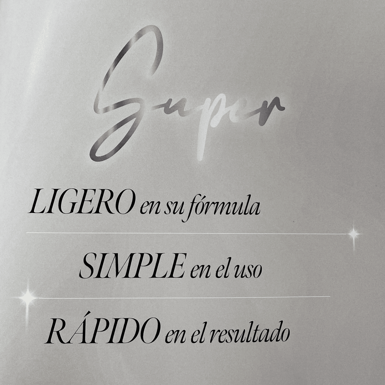 Tratamiento ligero, sencillo y rápido