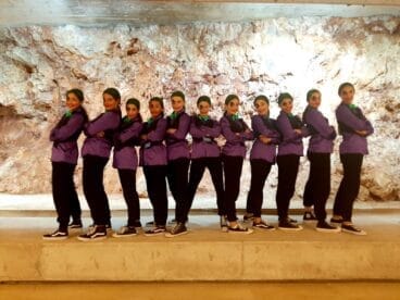 Grupo de bailarinas de Endanza Xàbia que consiguen pasar a la final europea