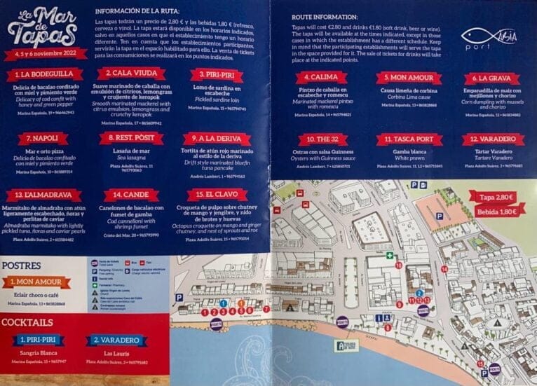 Guía de tapas y comercios de 'La Mar de Tapes Xàbia 2022'