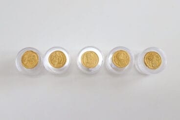 Las monedas una vez finalizado el proceso de restauración