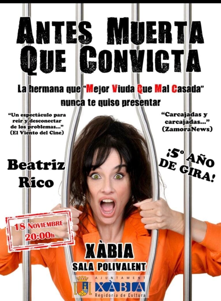 Obra de teatro de Beatriz Rico en Xàbia