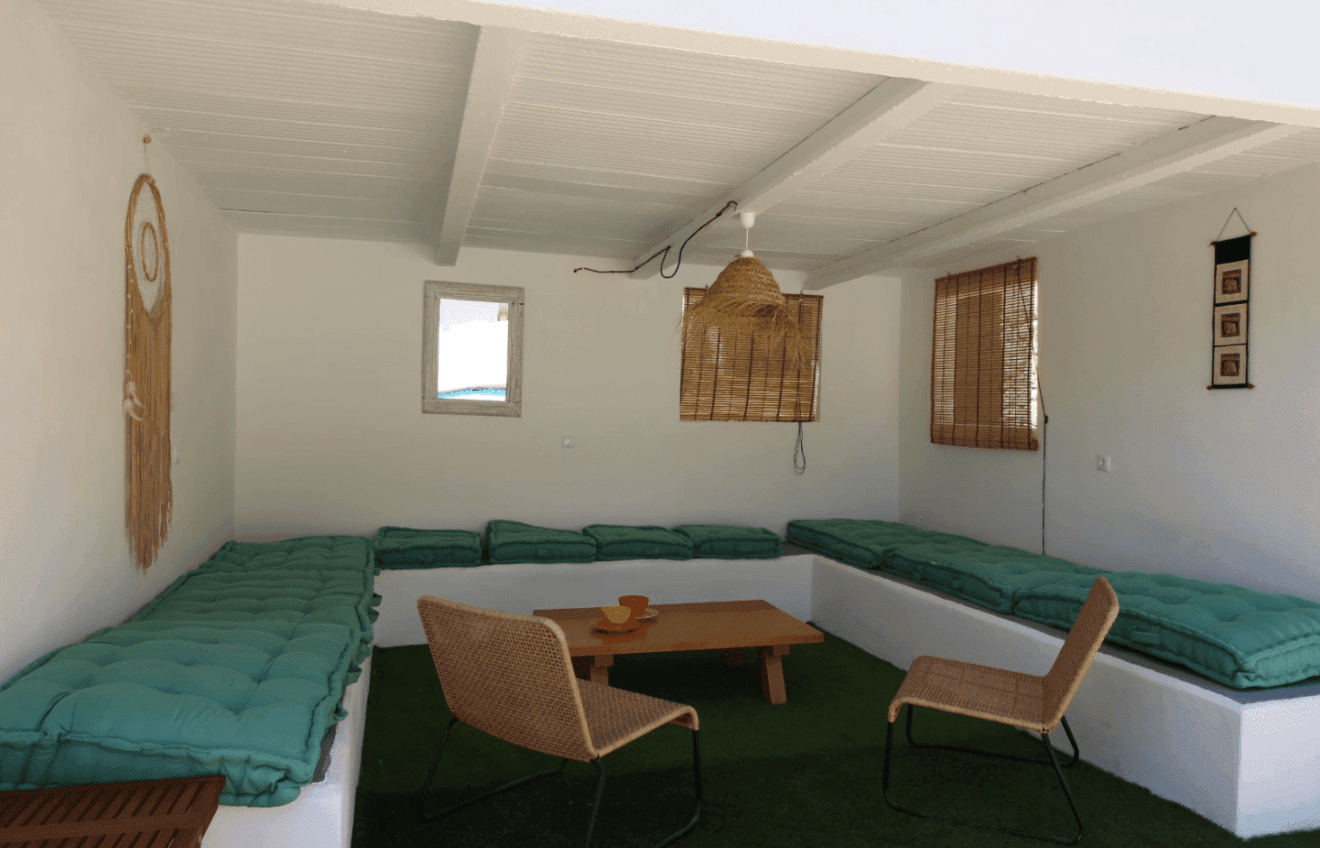 Zona chill out cubierta de la vivienda