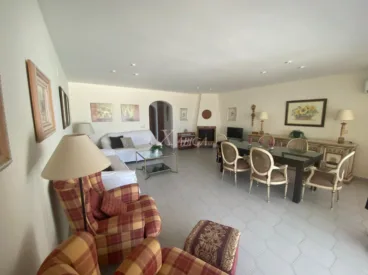 Amplio salón-comedor con chimenea