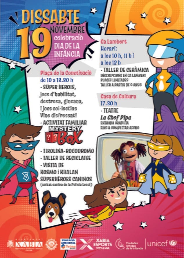 Imagen: Programación para celebrar el día de la Infancia en Xàbia