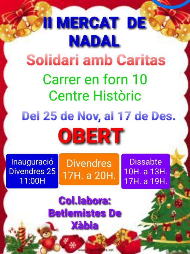 Imagen: II Mercado de Navidad Solidario en Xàbia