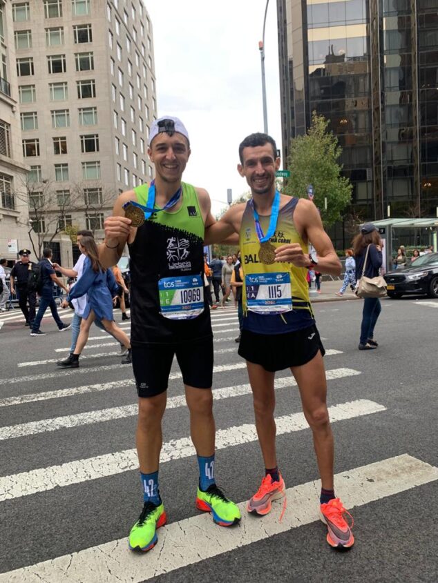 Imagen: Moha Rida y Aarón García en el Maratón de Nueva York