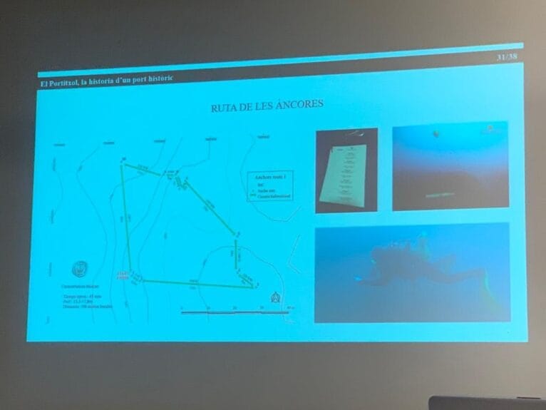 Ruta submarina de las anclas en l'illa del Portitxol