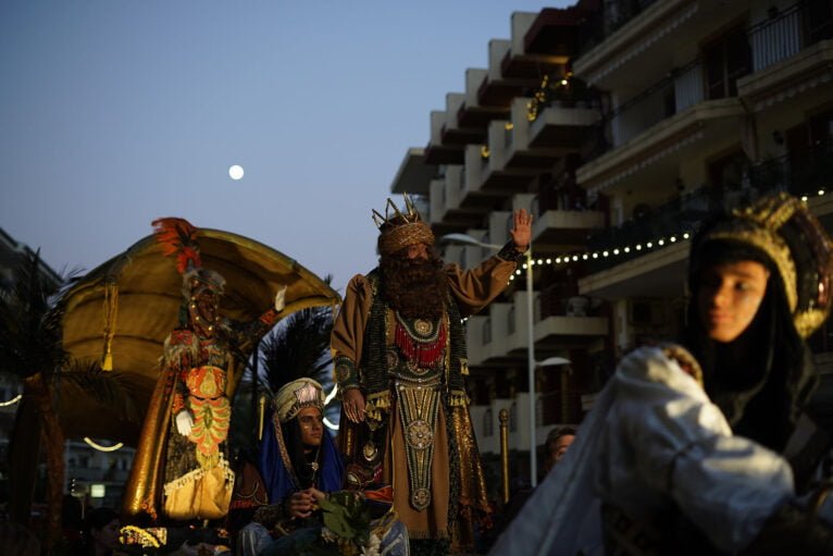 Gaspar durante la cabalgata de Reyes