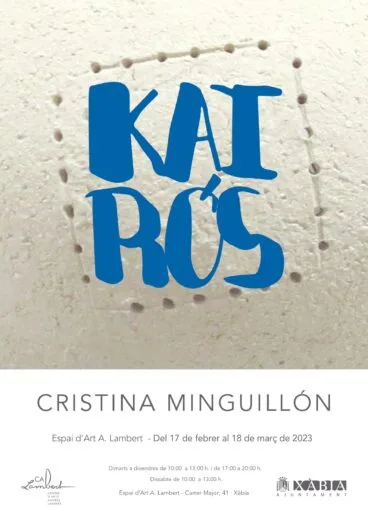 Cartel de la exposición de Cristina Minguillón en Xàbia