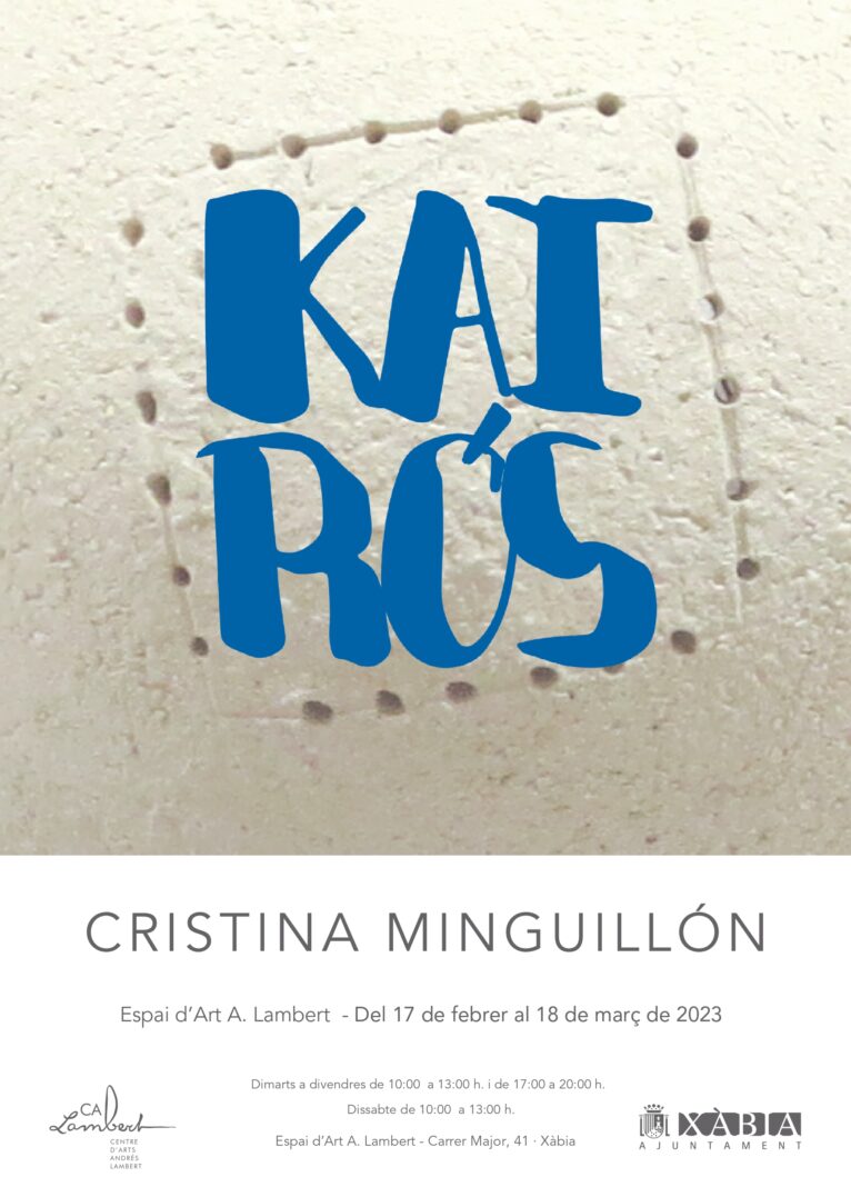 Cartel de la exposición de Cristina Minguillón en Xàbia