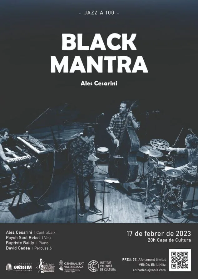 Imagen: Cartel del Concierto de Black Mantra en Xàbia