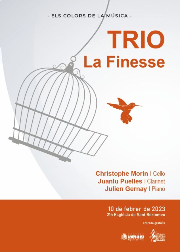 Imagen: Cartel del concierto de Trio La Finesse en Xàbia
