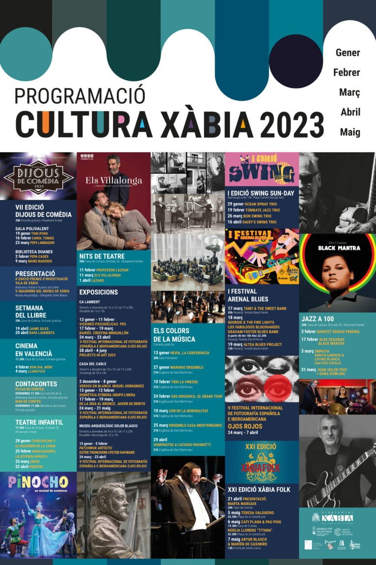 Affiche programmation culturelle Xàbia 2023