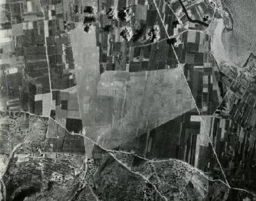 Marcaje de la zona de lo que era el aeródromo. Foto Aviación italiana