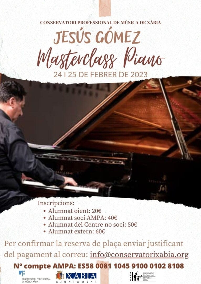 Masterclass de piano en Xàbia