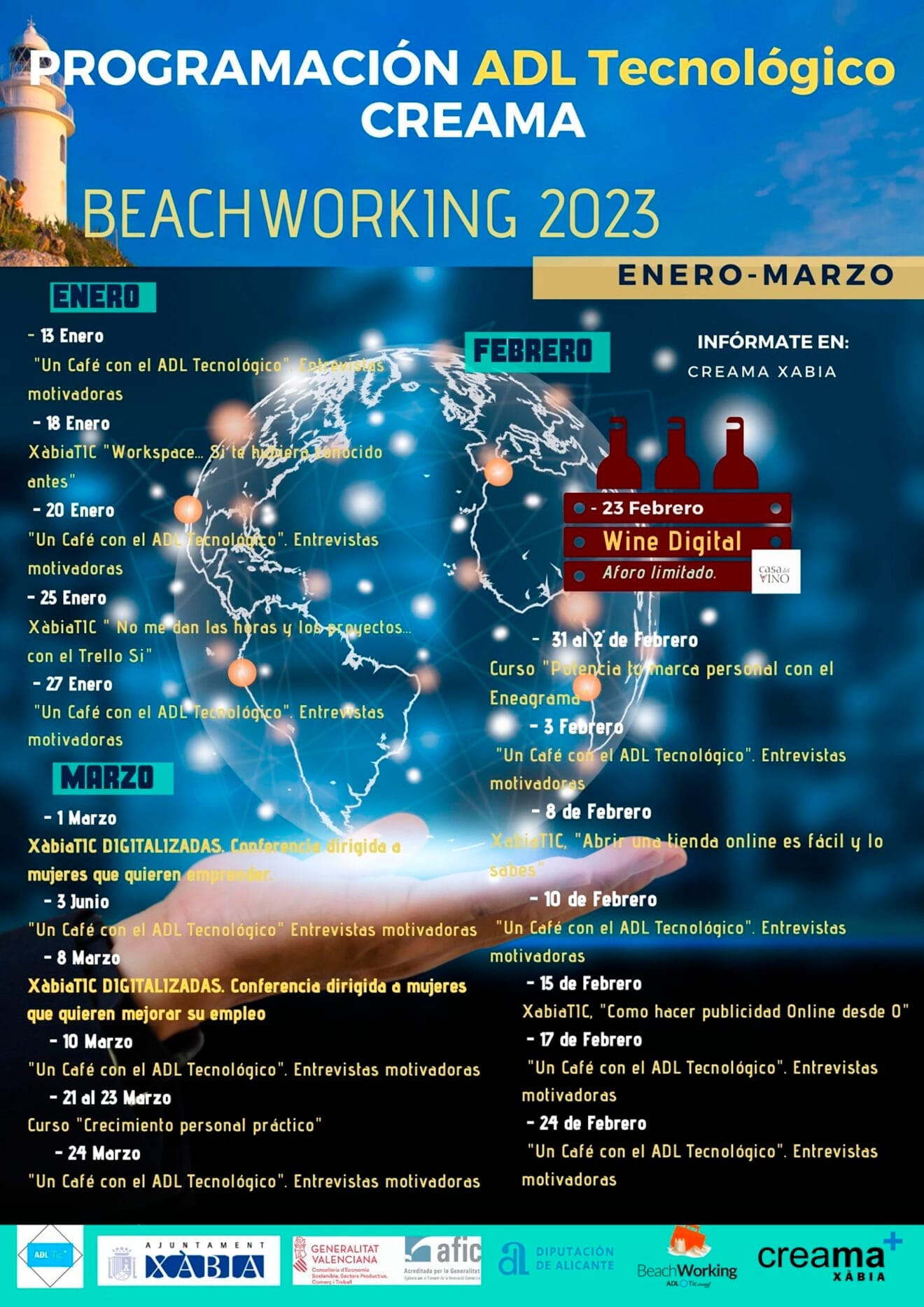 Programación ADL Tecnológico del primer trimestre de 2023 en Xàbia