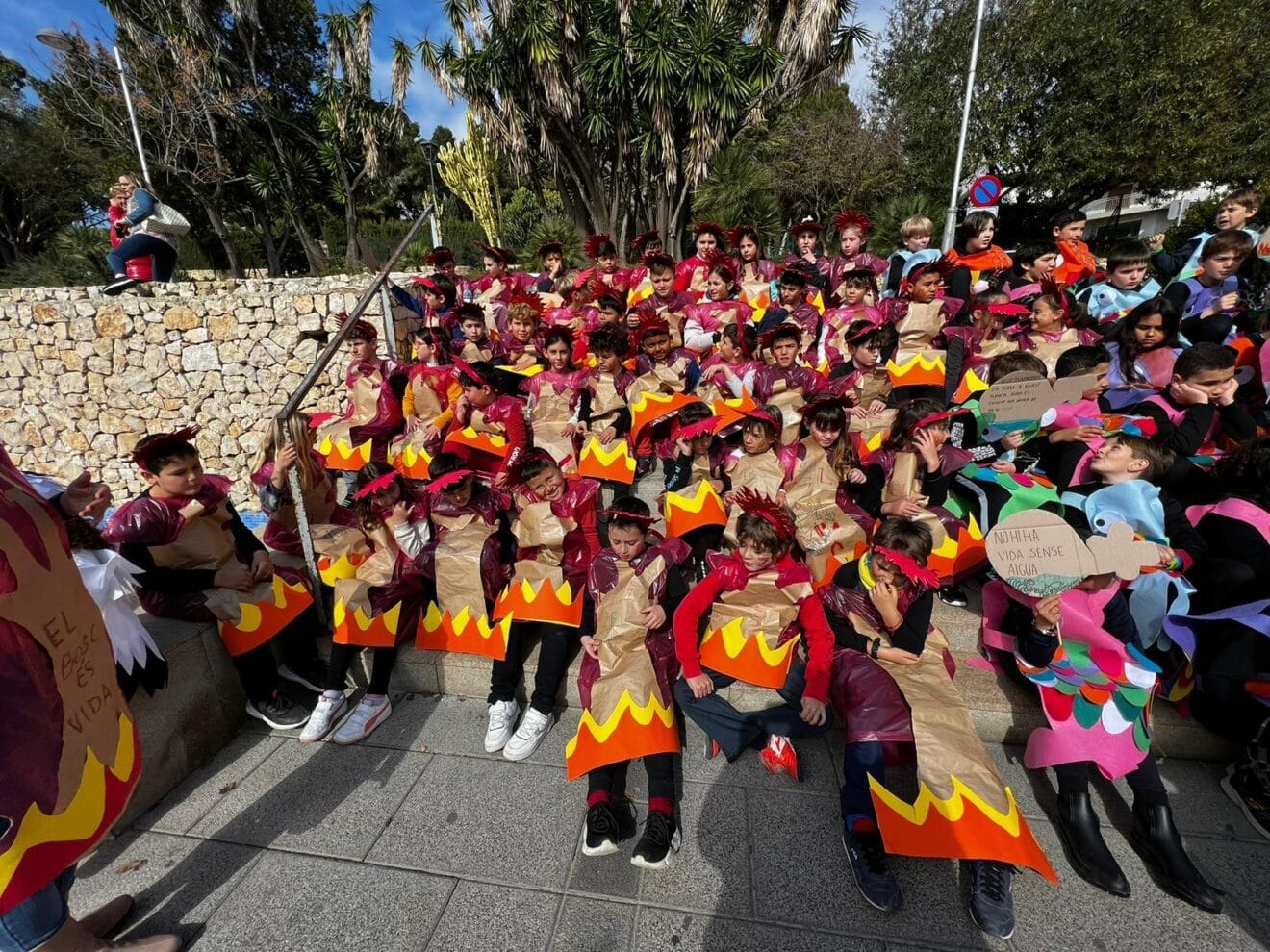 Alumnos del Graüll en la fiesta de Carnaval