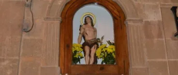 Hornacina de Sant Sebastià en la calle Mayor