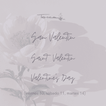 Menú de San Valentín en Restaurante Tosca
