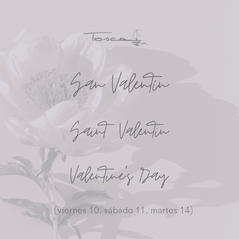 Menú de San Valentín en Restaurante Tosca