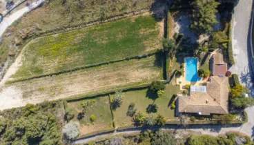vista aérea de la villa