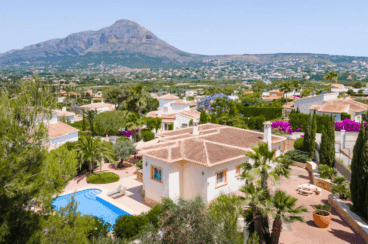Vista aérea de Villa Eva en Jávea
