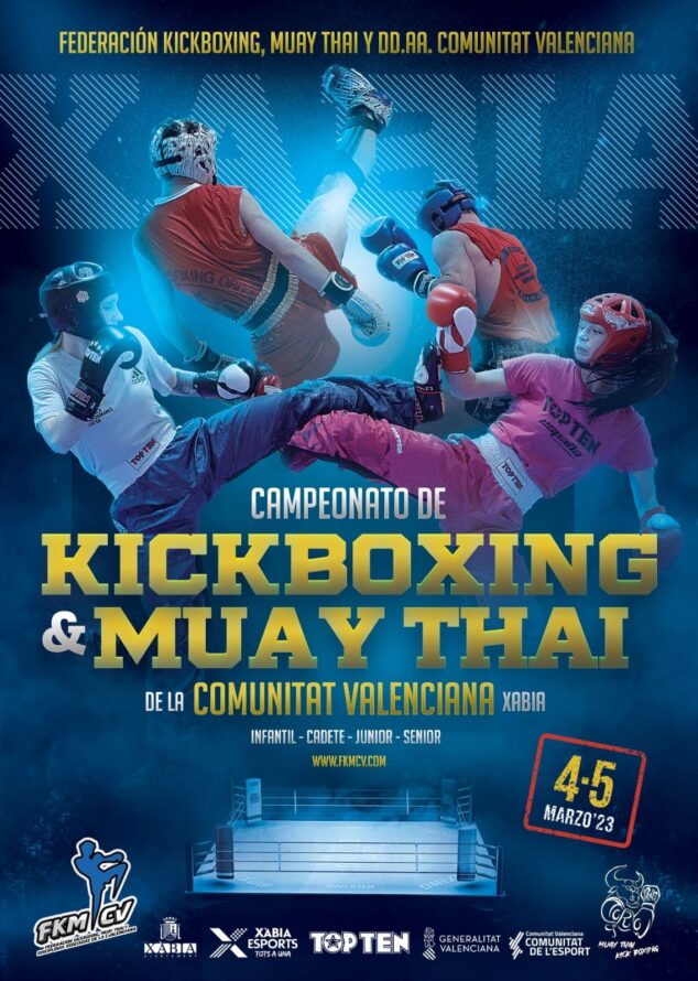 Imagen: Cartel del Campeonato de Kickboxing y Muay Thai Xàbia