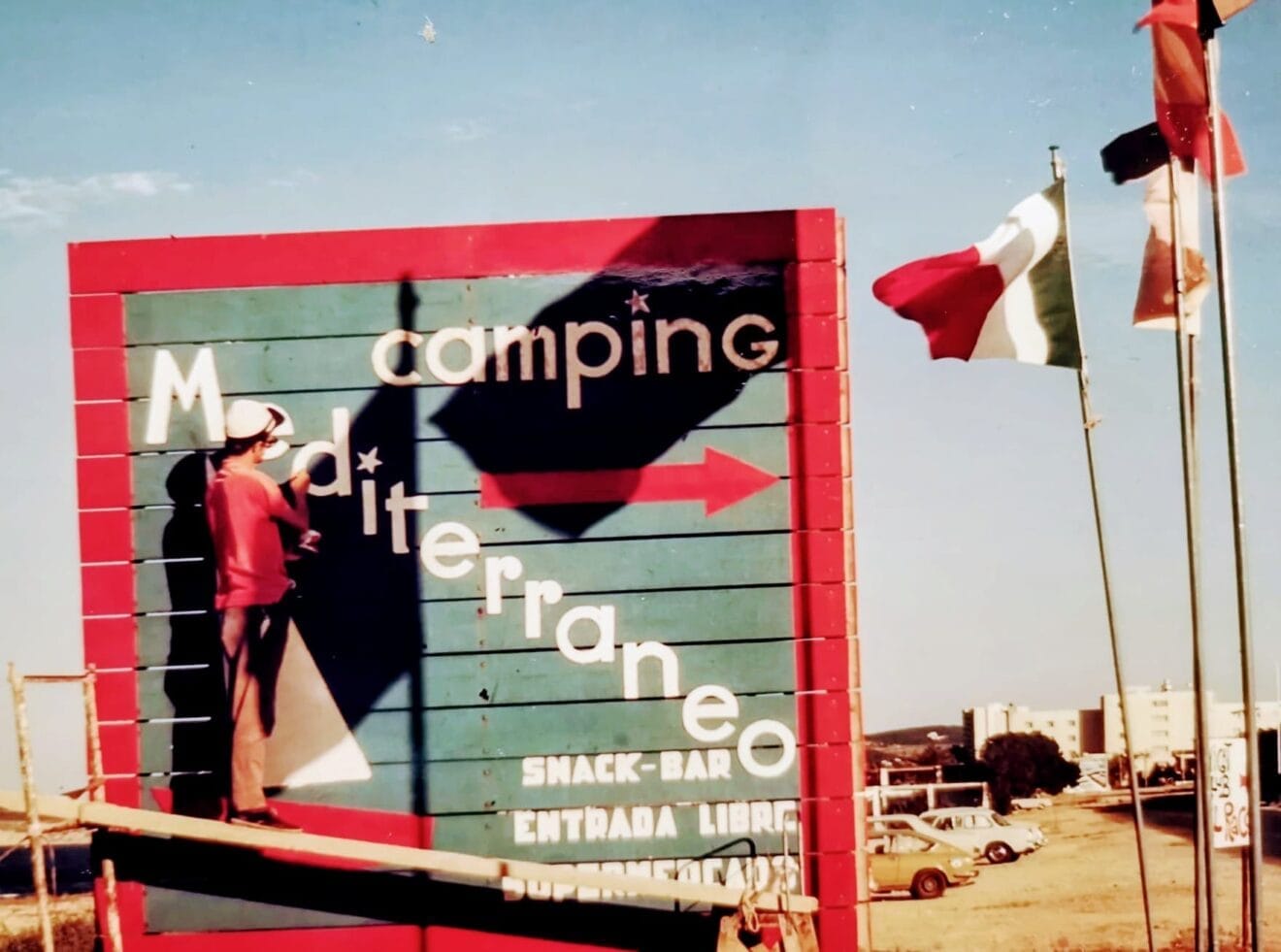 Cartel del Camping Mediterrráneo de Xàbia | Foto José Albi