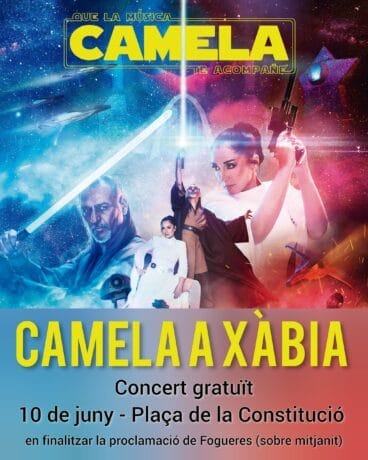 Cartel del concierto de Camela en Xàbia