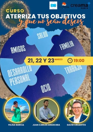 Cratel del curso ‘Aterriza tus objetivos y que no sean deseos’