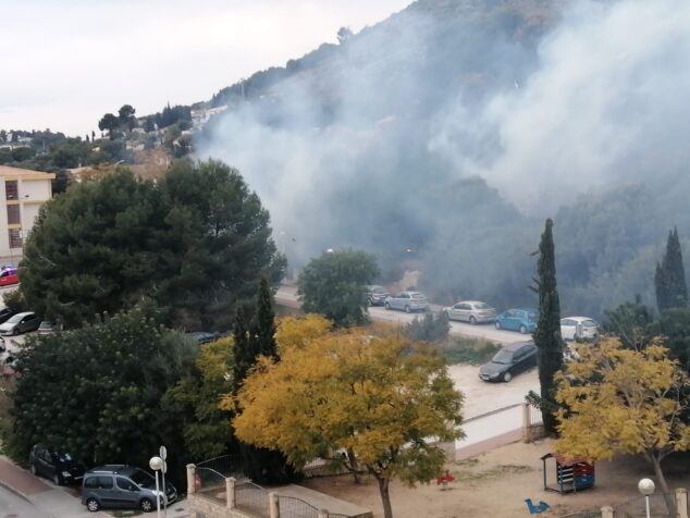 Imagen: Gran humareda a causa del incendio de una pinada | Foto M.J.Ferrer