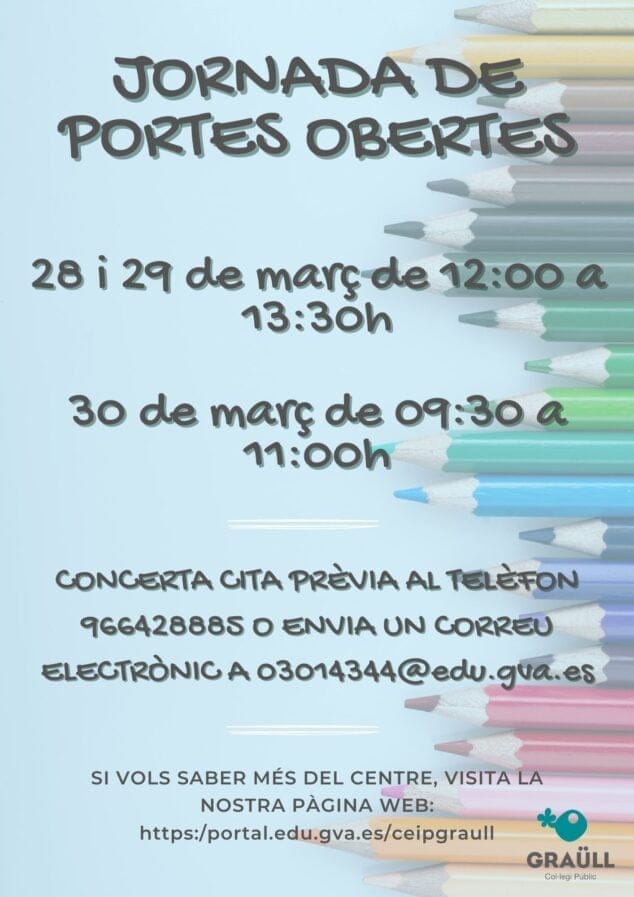 Imagen: Jornada de puertas abiertas en el CEIP Graüll