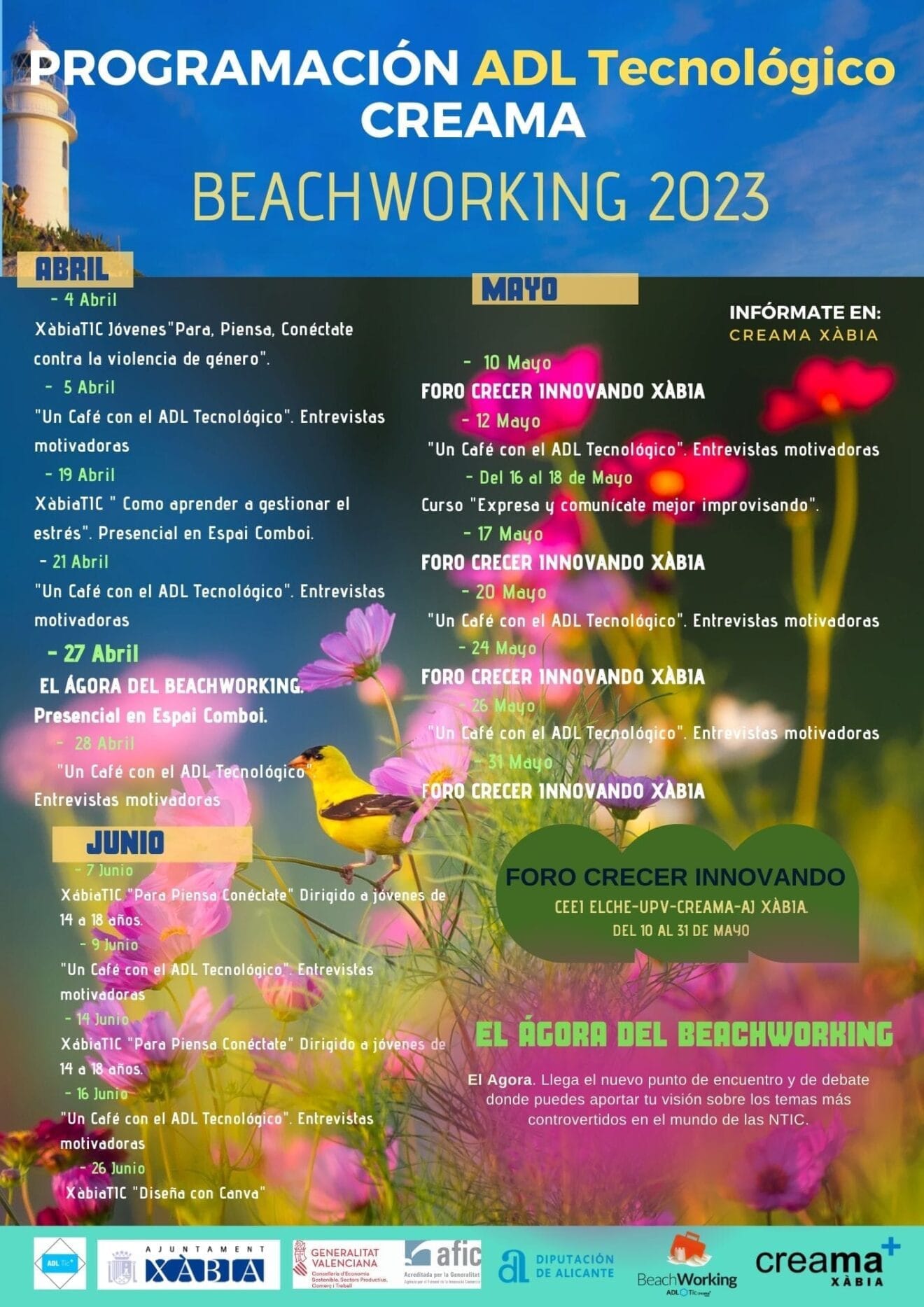 Programación del Beachworking Xàbia 2023