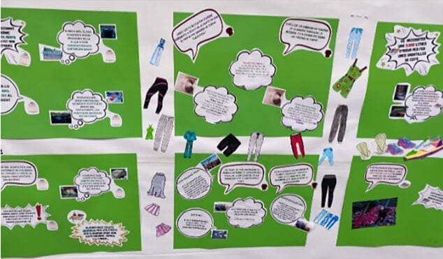 Imagen: Uno de los paneles del trabajo de Proyecto Interdisciplinar del IES La Mar