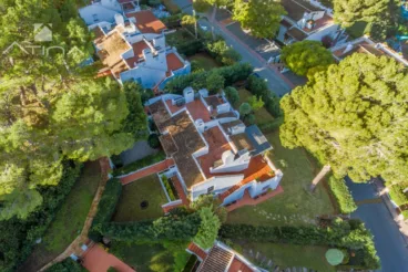 Vista aérea de la vivienda en venta en Jávea