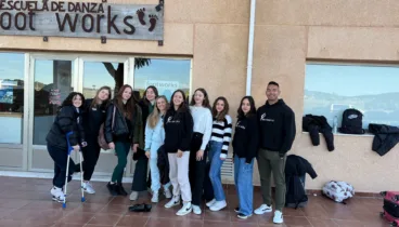 Alumnas de Foot Works en la escuela de Jávea