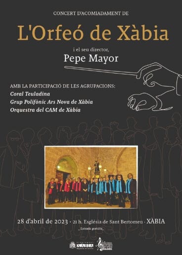 Cartel del Concierto de Despedida del Orfeón de Xàbia