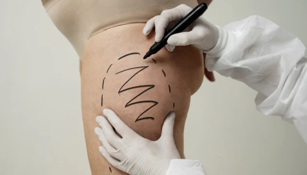 Imagen: Cirugía de liposucción de muslos