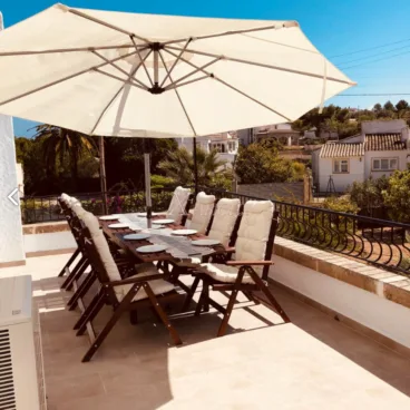 Impresionantes vistas al montgó desde esta villa de Jávea