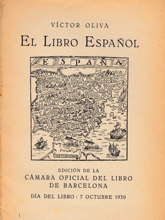 Imagen: Mapa de Pedro de Medina de 1549. Extraído del libro de Victor Olliva, El Libro español. 1930