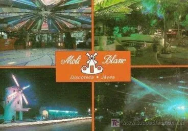 Postal de la discoteca Moli Blanc