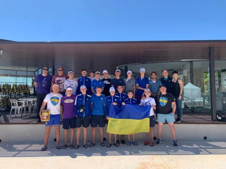 Los jóvenes de Ucrania en las instalaciones del Club Náutico Jávea